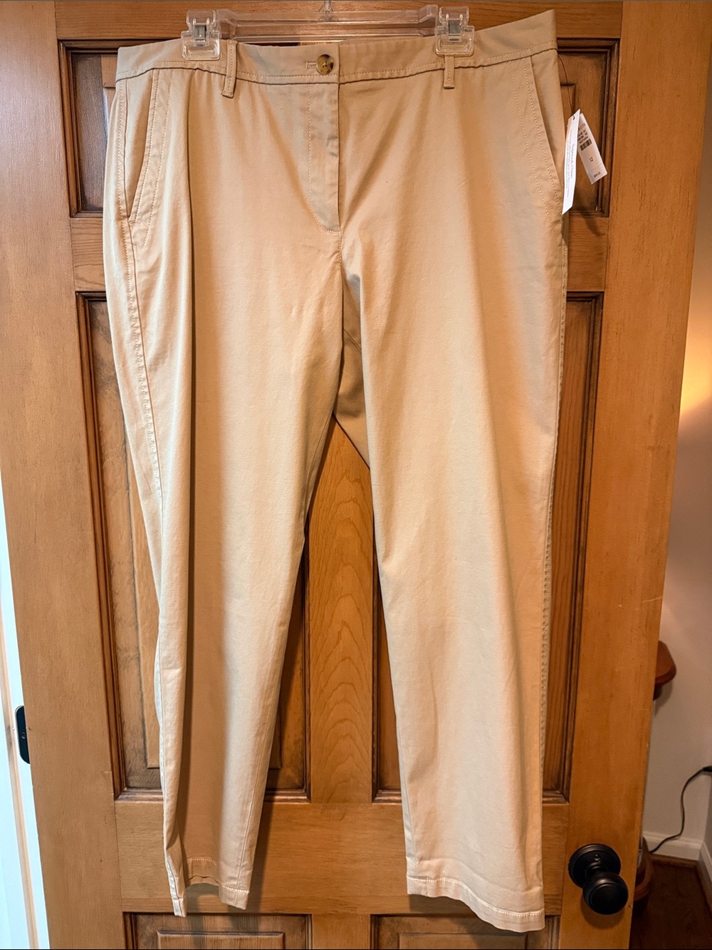 Ladies Stretch Chino Pants - Beige